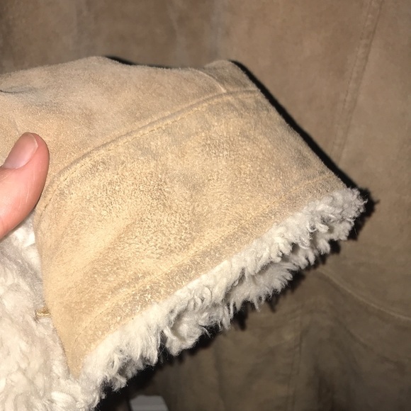 Wilsons Leather tan suede coat women XL brown cream - Picture 10 of 17